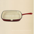 China Gusseisen Frypan mit Emaille Finishing in 26cm Dia